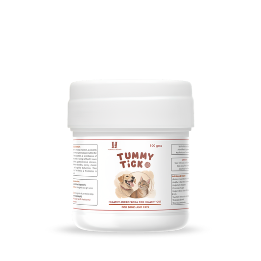 Tummy Tick Prebiotics/Probiotics Gut Health Supplement for Dogs and Cats - 100 Grams