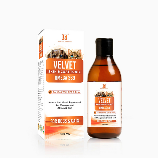 Velvet Skin & Coat Tonic Omega 3 6 9 for Dogs & Cats (300 ML)