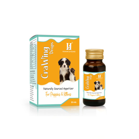 Crawing Digestive Drops Naturally Sourced Appetizer for Puppies and Kittens - 200 ML (Pack of 04)