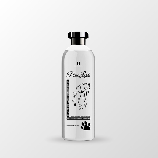 PawLish Professional Salon Series Dog Shampoo with Conditioner for Dark Coat Dogs - 500 ML