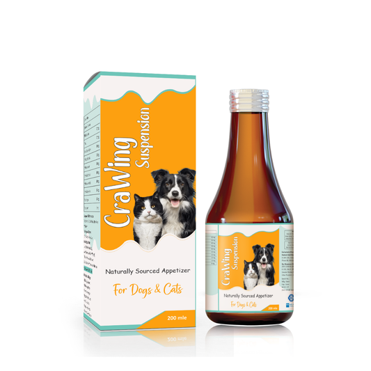 Crawing Digestive Suspension Naturally Sourced Appetizer for Dogs and Cats - 200 ML (Pack of 03)